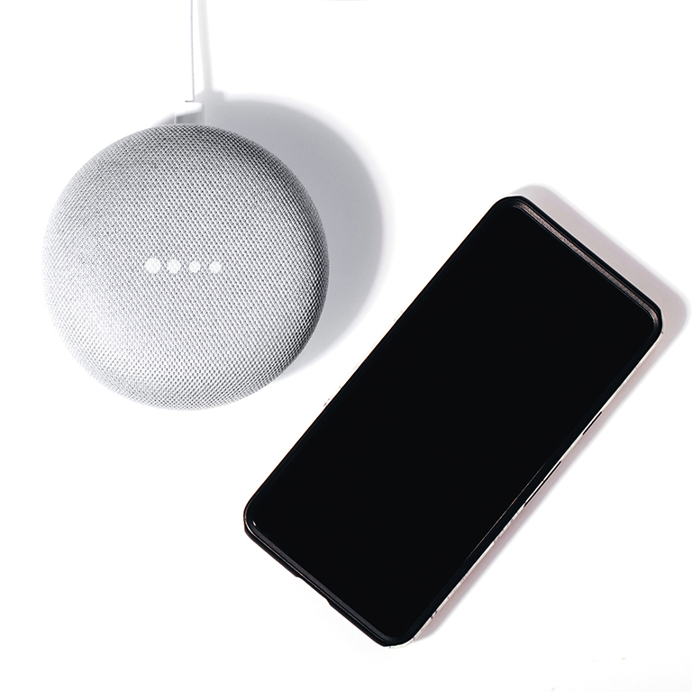 Smart speaker and mobile phone