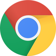 Google Chrome Logo is a circle cut in three part red, yellow and green with a blue disc inside.